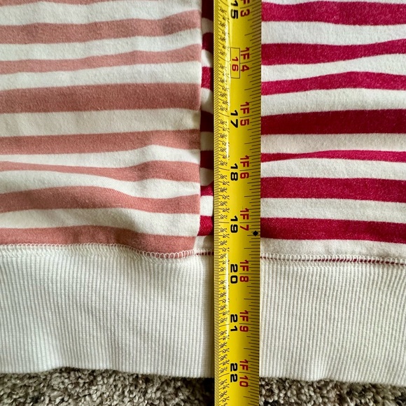 Evereve Red and Pink Striped Sweatshirt - Picture 8 of 8